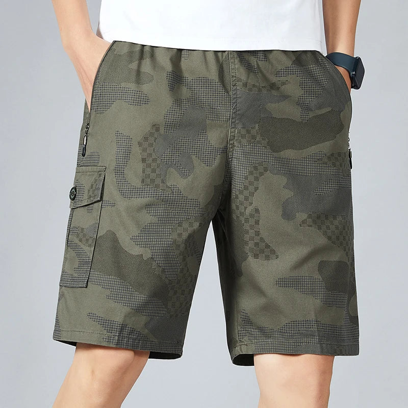 Pantalones Cortos Camuflaje para Hombre | Secado Rápido y Ajuste Relajado | Ticotrendy