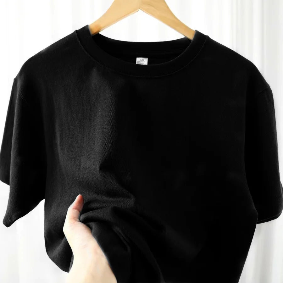 Camiseta Algodón 100% Coreana Cuello Redondo | Estilo Casual Fresco Unisex M-4XL