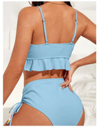 Bikini con Cordón y Volantes - Traje de Baño Sexy para el Verano Tico