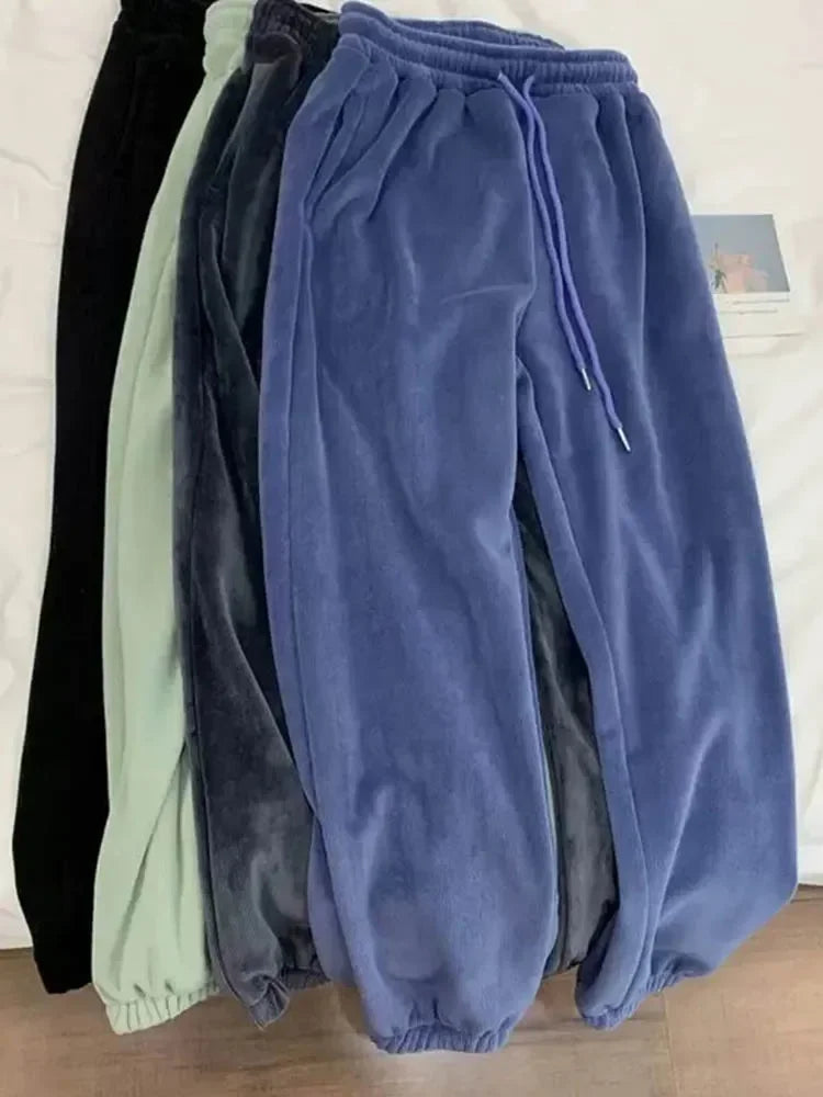 Pantalón Bombacho Felpa | Terciopelo Cálido | Oversize 4XL | Moda Coreana
