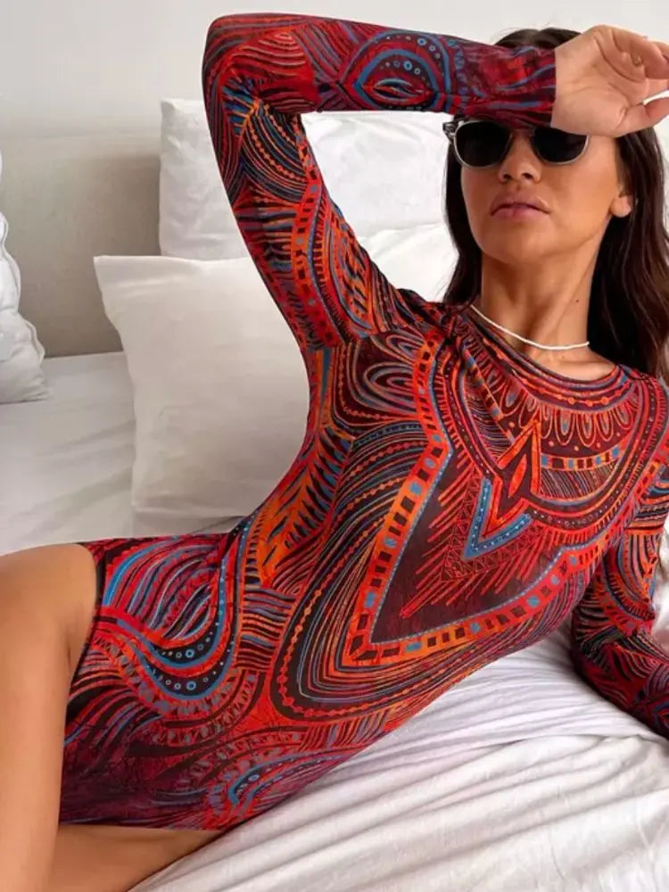 Rashguard de Playa Estampado | Protección UV | Mujer | Vacaciones