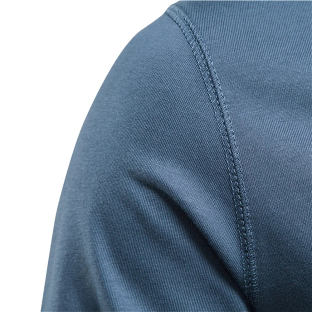 Camisa Henley Botones Algodón Hombre | Manga Larga Informal | Tallas XS-5XL | Tico Trendy