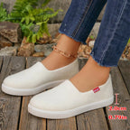 Zapatos Planos Beige de Punto | Transpirables | Sin Cordones | Talla Grande