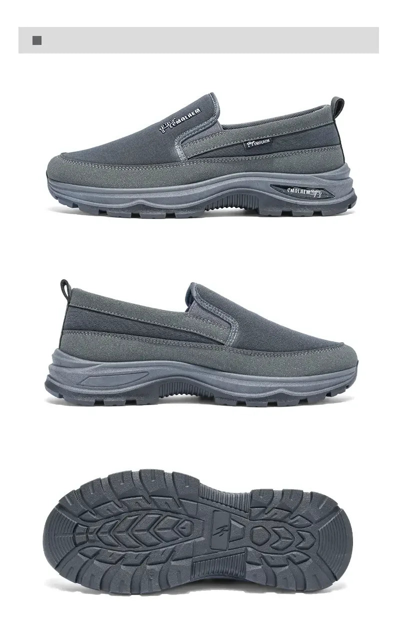 Mocasines Lona Hombre 2025 ∣ Sin Cordones ∣ Suela Gruesa Ligera