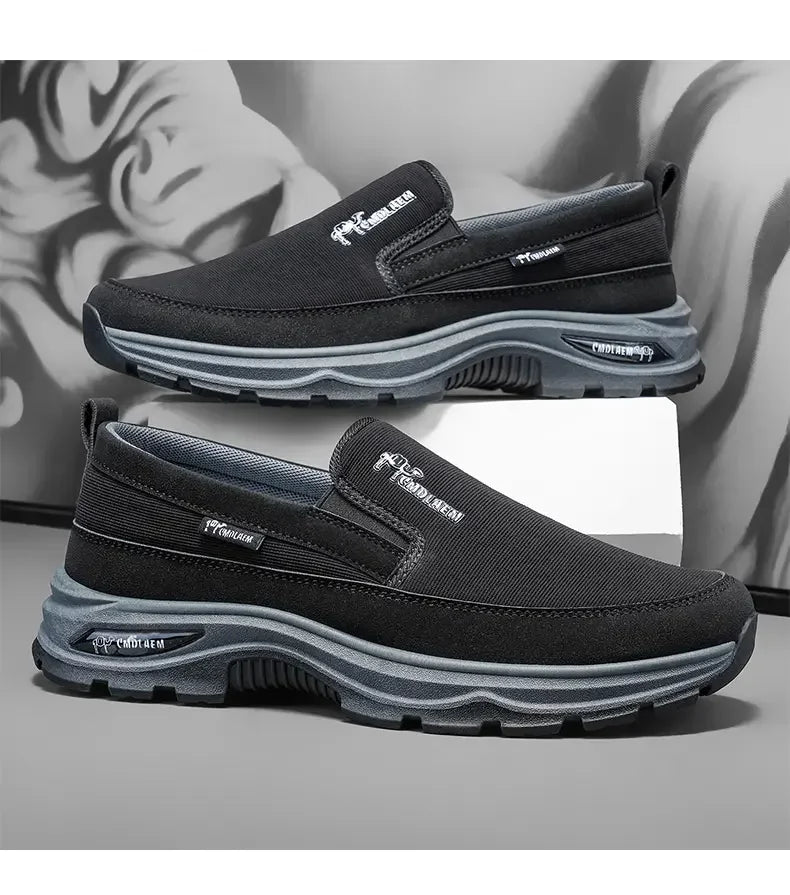 Mocasines Lona Hombre 2025 ∣ Sin Cordones ∣ Suela Gruesa Ligera