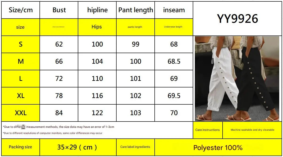 Pantalón Casual Nueve Puntos | Cintura Elástica | Suelto | Versátil P/V 2025