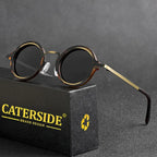 Gafas de Sol Polarizadas CATERSIDE | Redondas Retro | Marco Metal Punk