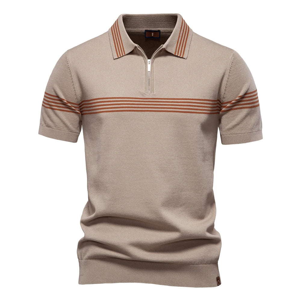 Polo Ajustado Negocios Hombre | Liso o Rayas Transpirable | Tallas S-XXL | Tico Trendy