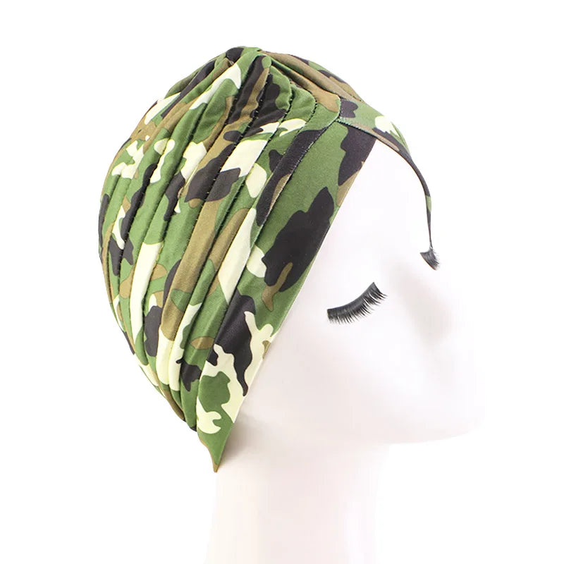 Turbante Hijab musulmán con estampado de volantes para mujer, gorro para envolver la cabeza, Hijab islámico árabe, abaya