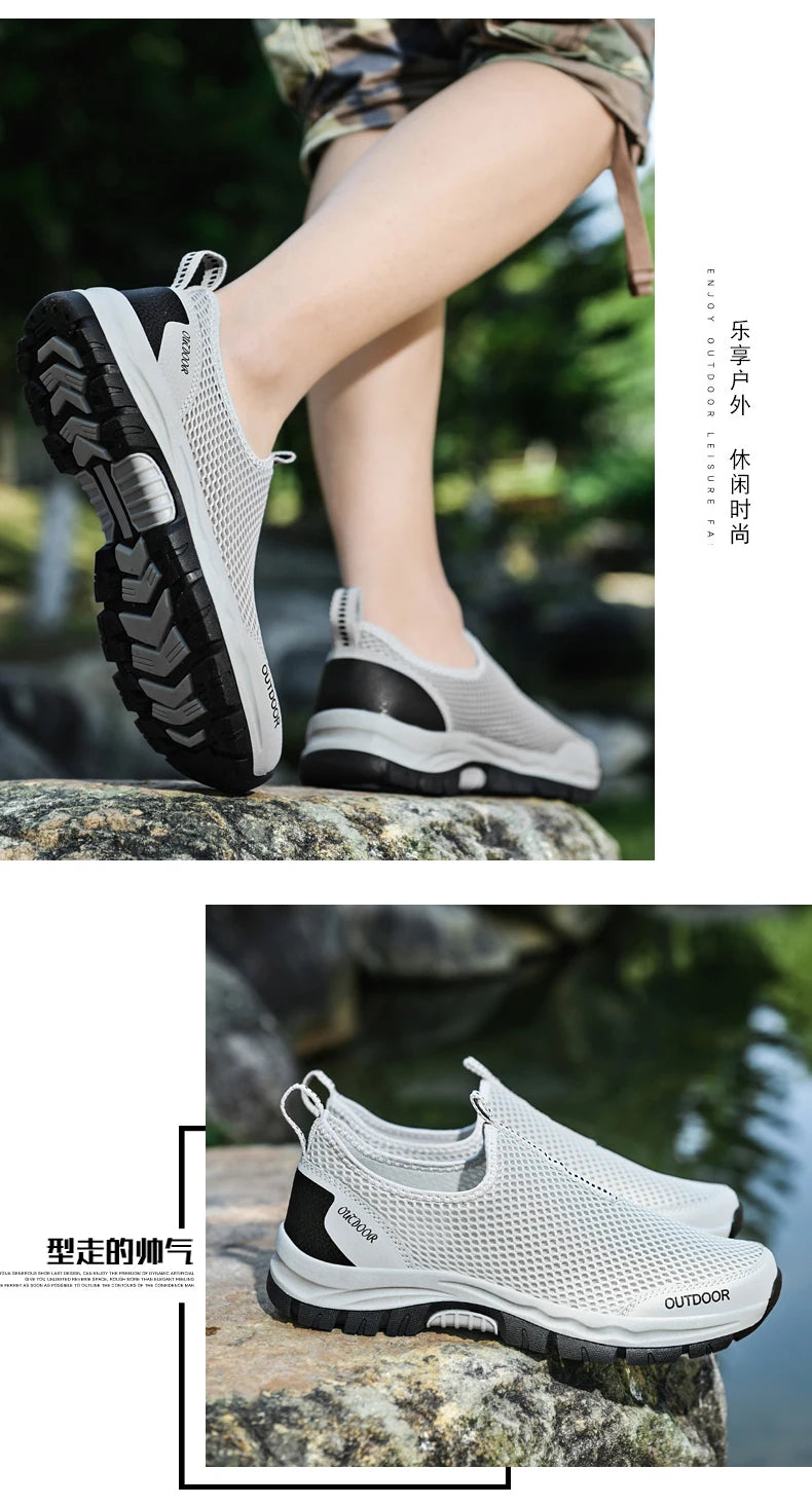 Mocasines Casuales Hombre | Malla Respirable Ligera Confort Estilo Tico | Talla Grande