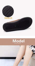 Mocasines Retro Marrones con Cuña | Cuero | Bailarinas Oxford | Talla Grande