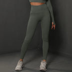 Pantalones Yoga Sin Costuras para Mujer | Secado Rápido y Cintura Alta | Fruncido en el Trasero | Tico Trendy