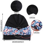 Nuevo turbante con estampado Floral y nudo torcido para mujer musulmana, Hijab, gorro para quimio, gorro elástico indio para mujer, pañuelo para la cabeza, gorro para la pérdida de cabello