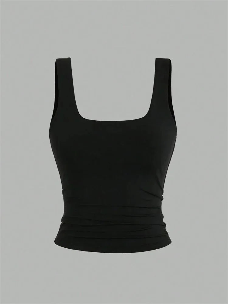 Ticotrendy | Top Fruncido Estampado Leopardo Espalda Descubierta Mujer