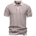 Polo Verano Rayas Tela Fresca Hombre | Manga Corta Transpirable | Tallas S-XXL | Tico Trendy