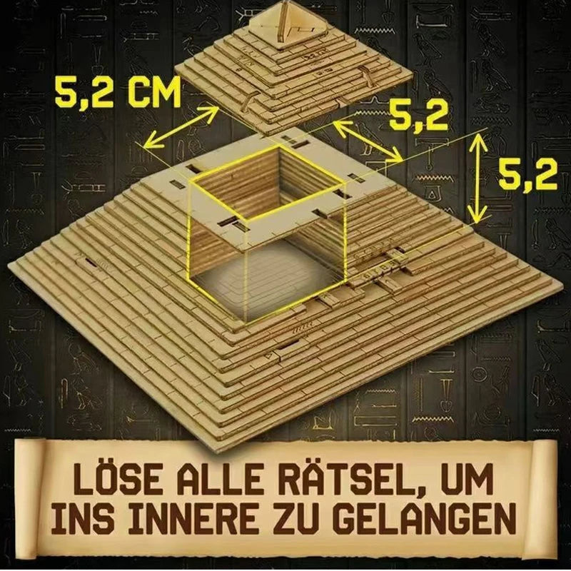 Regalo sorpresa, caja de rompecabezas piramidal Quest con compartimento oculto, juegos de rompecabezas para adultos y niños, juguetes creativos de prueba IQ