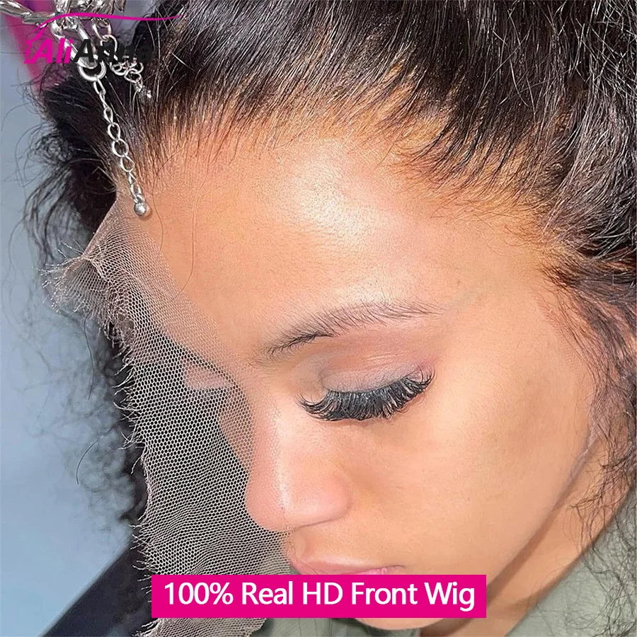 Peluca de encaje HD 100% Real, peluca Frontal de encaje de cabello humano 13x6, pelucas de cabello humano liso de 30 pulgadas, peluca de cabello humano Frontal de encaje brasileño 13X4