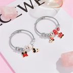 Pulseras con dijes de dibujos animados de Disney para mujeres y niñas, pulseras con cabeza de Mickey y Minnie Mouse, encantadoras cuentas de bricolaje, accesorios de mano, regalos