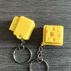 Teclado de queso Fidget llavero Clicker Fidget juguete sensorial alivio del estrés ansiedad TDAH descompresión regalos para niños adultos
