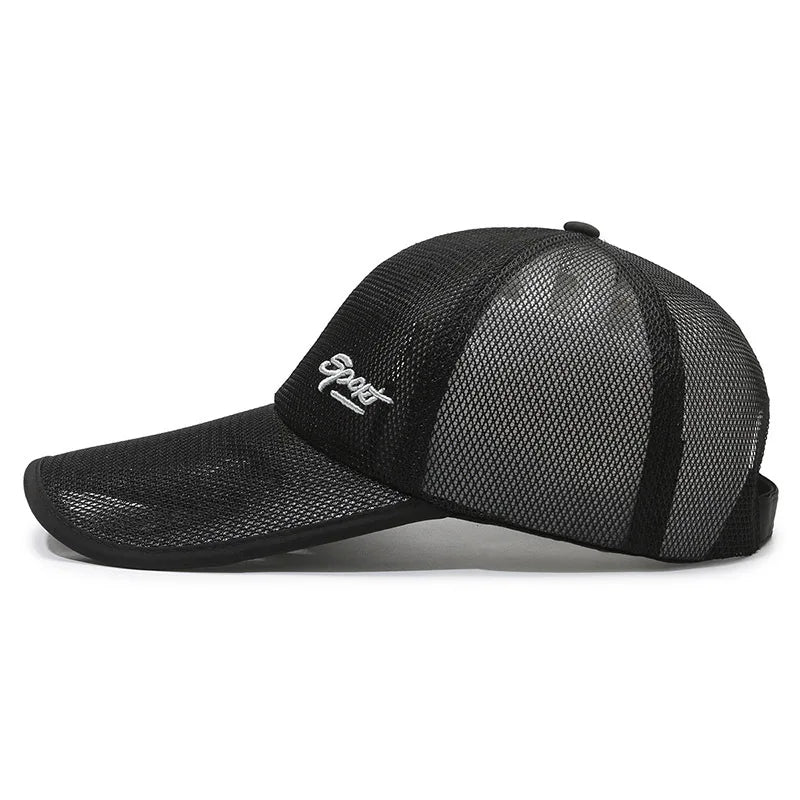 Gorra de Béisbol con Visera Larga y Malla Transpirable