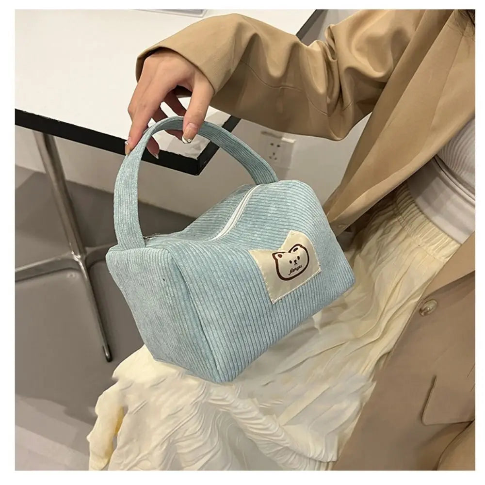 Bolso / Neceser de Pana Suave de Gran Capacidad con Diseño de Dibujos Animados