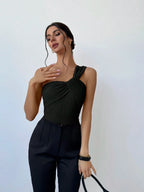 Traje de Baño Enterizo Un Hombro | Plisado Elegante y Sexy