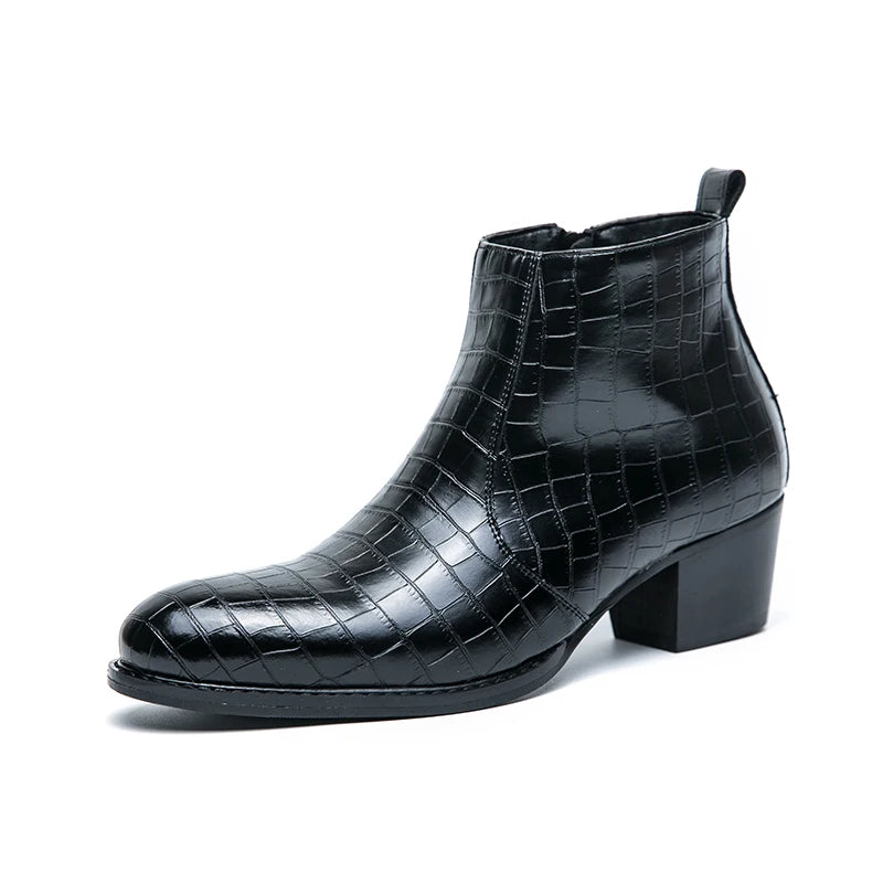 Zapatos Formales Hombre Ticotrendy Piel Dividida Boda Cómodos Con Cremallera | Punta Puntiaguda