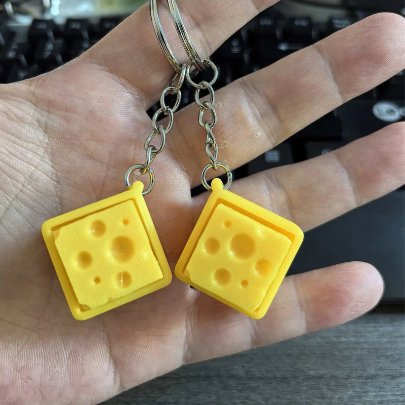 Teclado de queso Fidget llavero Clicker Fidget juguete sensorial alivio del estrés ansiedad TDAH descompresión regalos para niños adultos