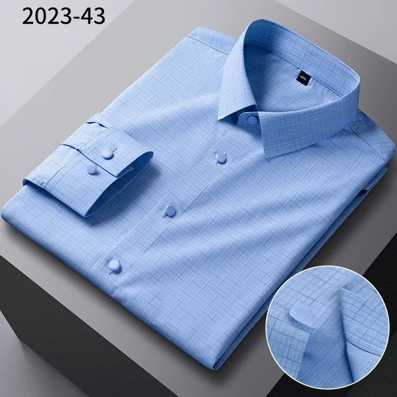 Camisa Cuadros Bambú Stretch | Ajuste Formal | Estilo Coreano | Fácil de Cuidar | Ticotrendy
