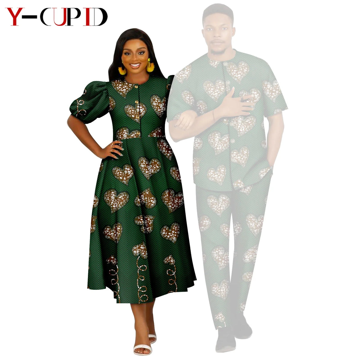 Vestido Estampado Africano Dashiki Pareja | Camisa y Pantalón | Tallas S-6XL | Tico Trendy
