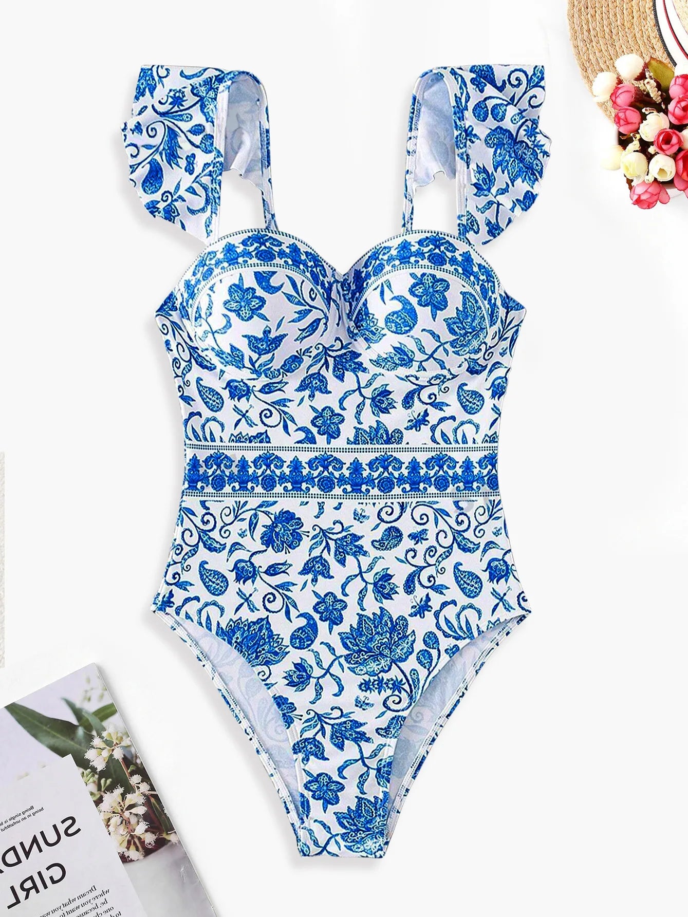Traje de Baño de Una Pieza Sexy | Estampado Retro | Estilo Tico