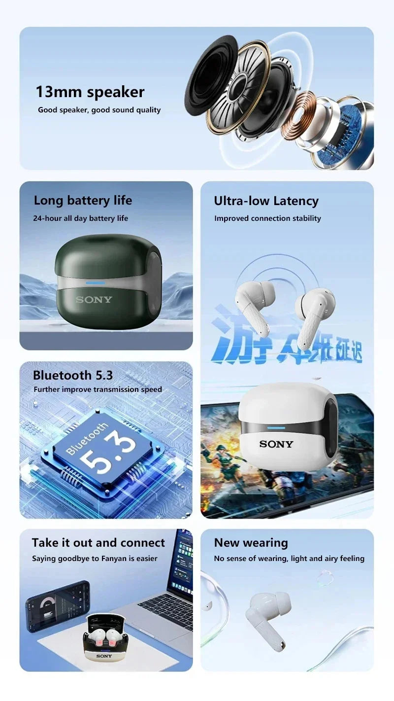 Auriculares Inalámbricos Sony Bluetooth | Sonido Superior | Ajuste Cómodo | Batería Larga Duración