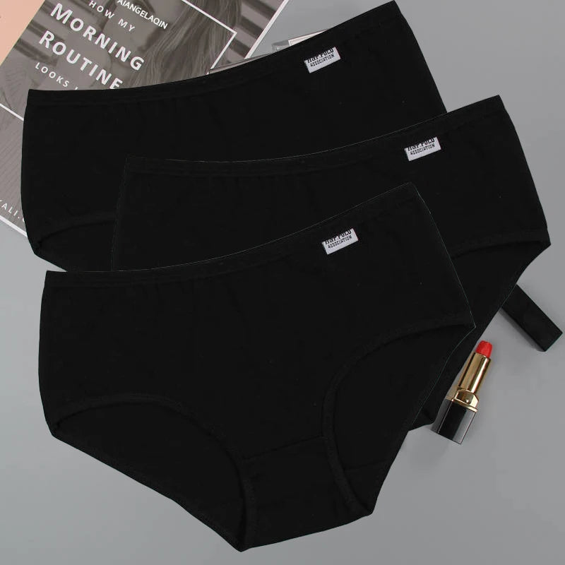 Bragas de Algodón Talla Grande | Set de 3 Piezas