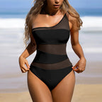 Conjunto de Bikini Monocromático | Malla Recortada | Playa y Verano