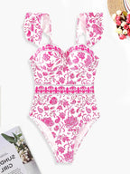 Traje de Baño de Una Pieza Sexy | Estampado Retro | Estilo Tico