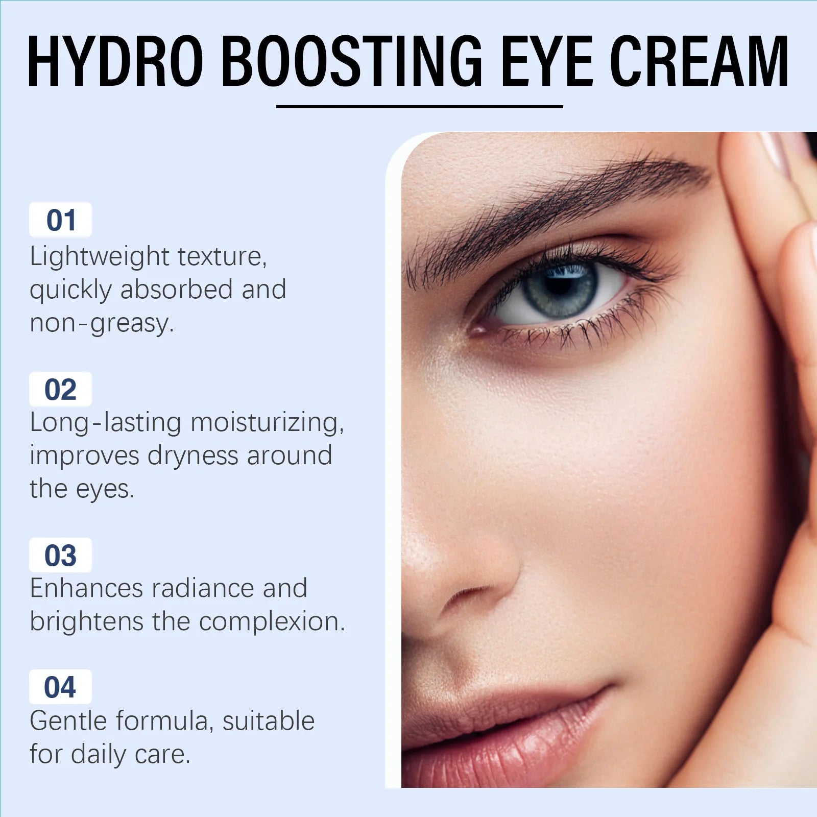 Aceite esencial para ojos de luteína OUHOE, hidratación profunda emoliente, cuidado hidratante de la piel de los ojos