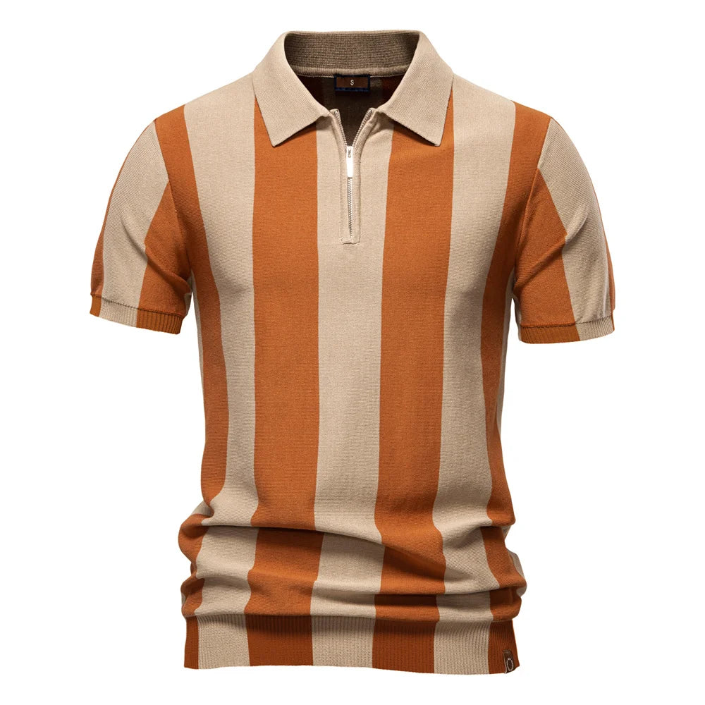 Polo Panel Contraste Rayas Hombre | Transpirable Ajuste Cómodo | Tallas S-XXL | Tico Trendy