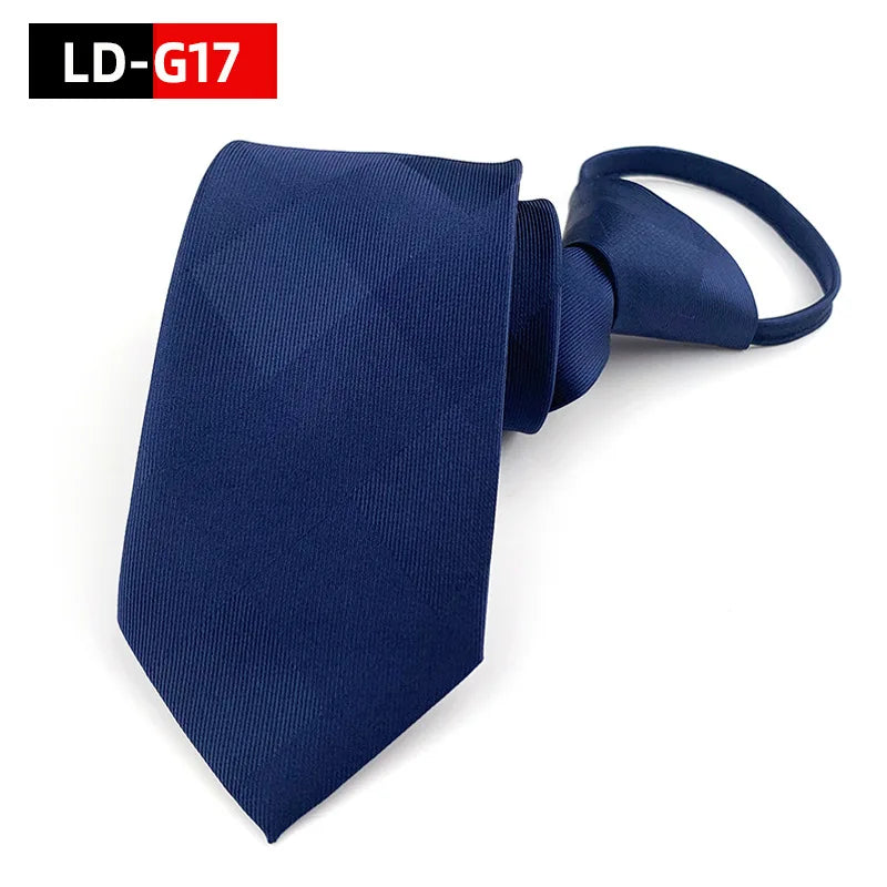Corbata Preatada Cremallera Estrecha Estilo Tico Negocios Elegancia Diaria