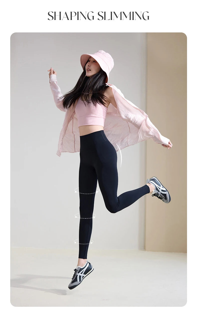 Leggings Piel Tiburón Sensación Desnuda | Sin Costuras Sexy Deportes | Mallas Ajustadas PV | Ticotrendy