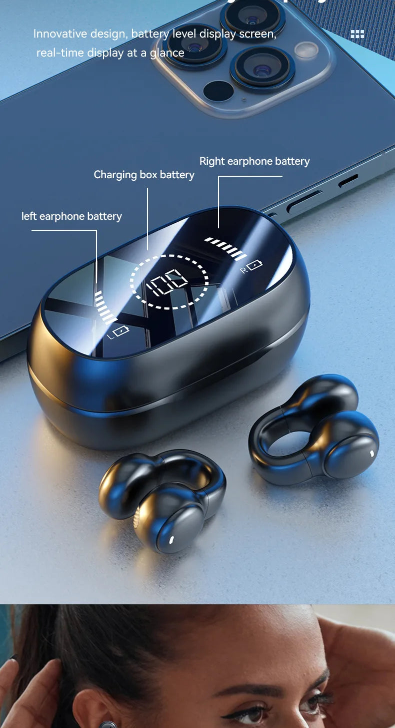 Auriculares Sony Bluetooth 5.3 TWS | Conducción Ósea | Reducción de Ruido | Estéreo HiFi | Impermeables