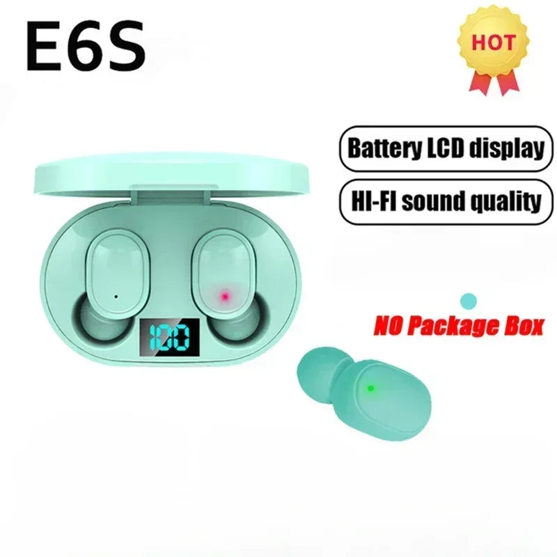 Auriculares inalámbricos Bluetooth E6S TWS auriculares Bluetooth auriculares inalámbricos auriculares con cancelación de ruido con micrófono