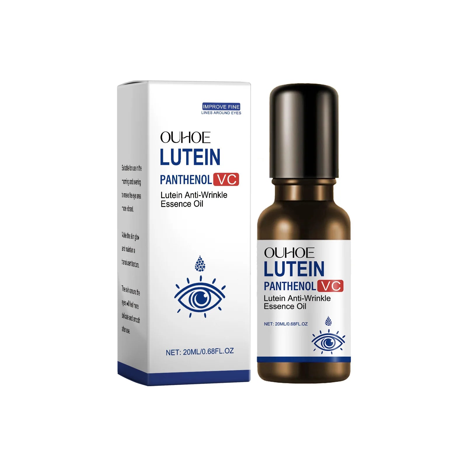 Aceite esencial para ojos de luteína OUHOE, hidratación profunda emoliente, cuidado hidratante de la piel de los ojos