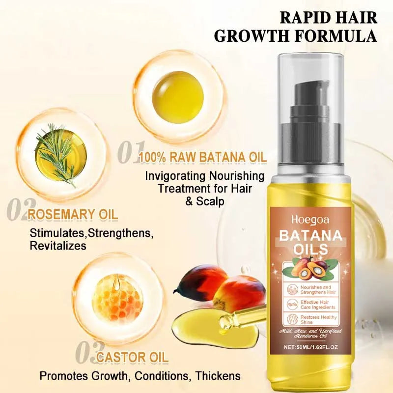 Aceite de Batana natural para hombres y mujeres, crecimiento rápido del cabello, aceite de Batana puro, nutre el cabello brillante, cuidado saludable, antipérdida de cabello