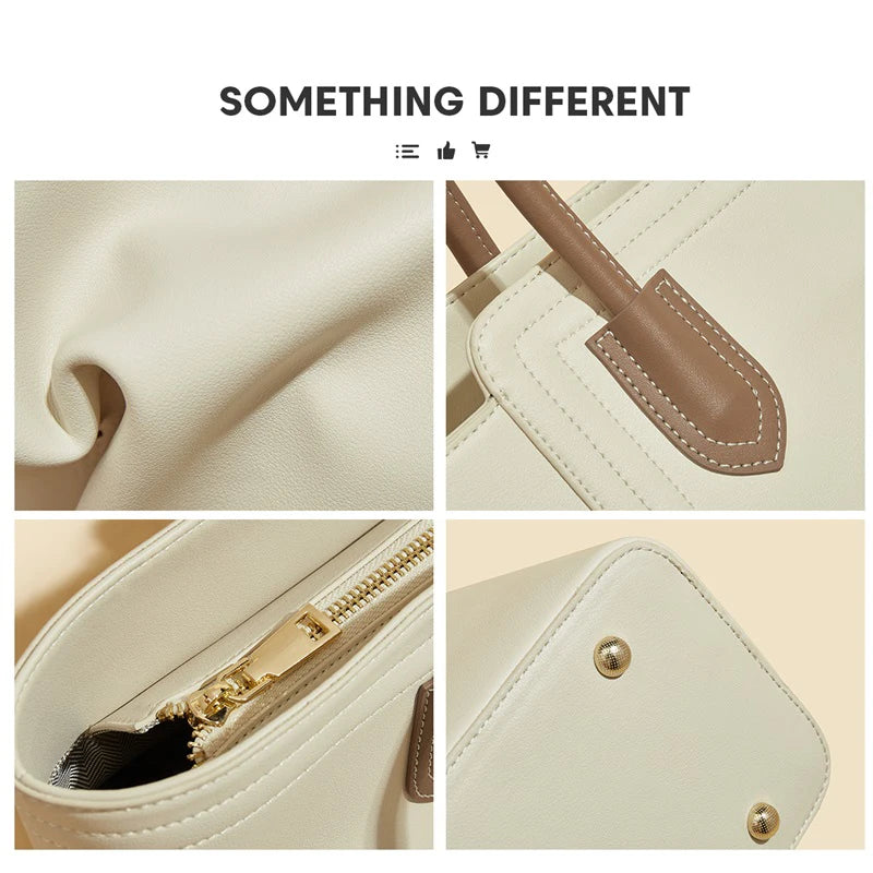 Marca LAORENTOU, bolso de hombro para mujer de piel sintética, bolso de viaje de gran capacidad con superficie suave para Otoño e Invierno 2025