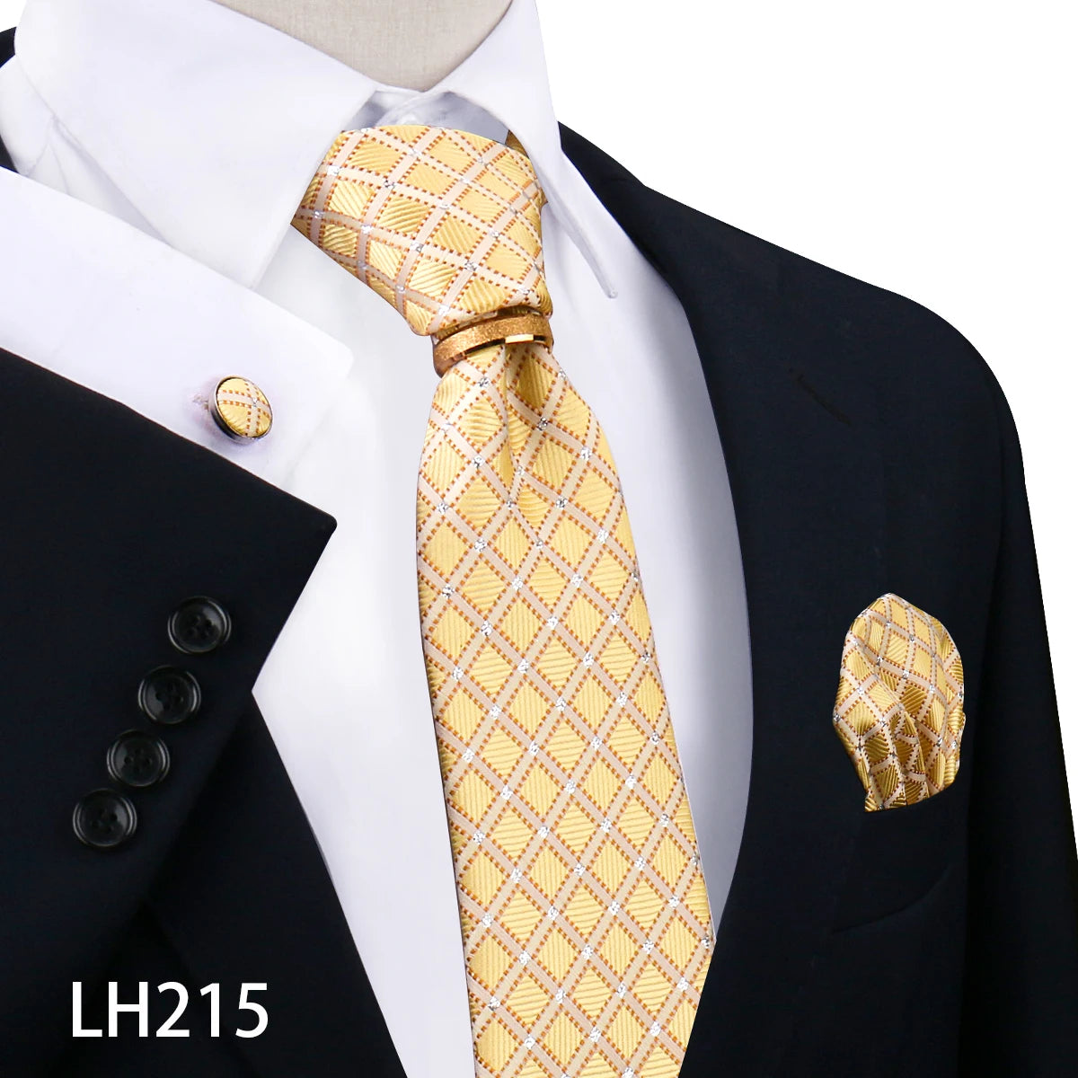 Set De Corbata Anillo Gemelos Pañuelo Accesorio De Traje Boda