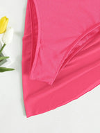 Bañador de Una Pieza Halter Recortado con Falda - Estilo Sexy y Monocromático