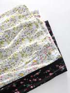 Falda Larga De Gasa Floral Con Abertura Y Vuelo De Verano