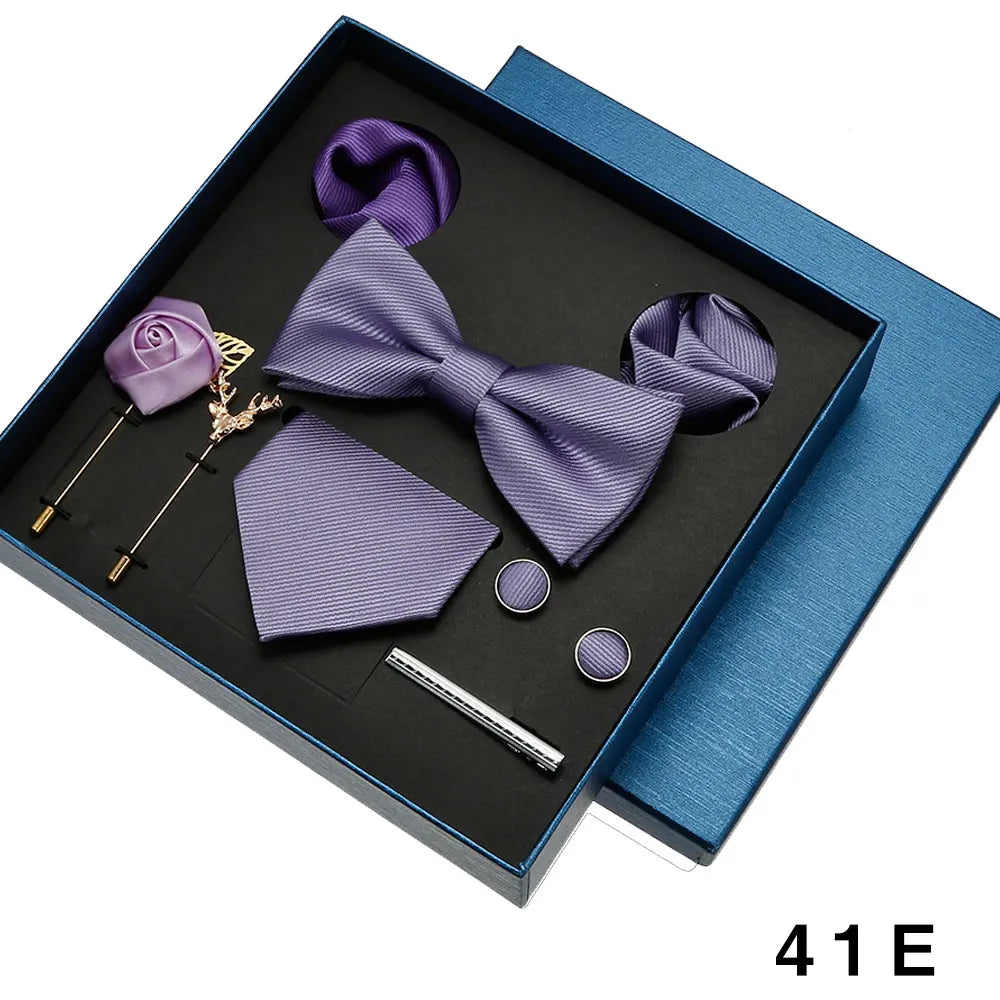 Set Corbata Pañuelo Gemelos Elegancia Formal Estilo Tico Regalo