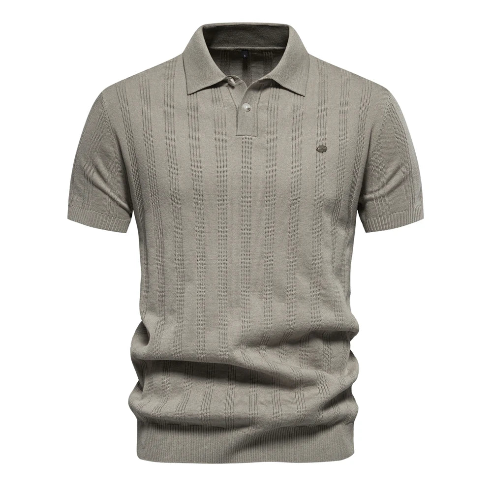 Polo Punto Acanalado Texturizado Hombre | Transpirable Fresco | Tallas S-XXL | Tico Trendy