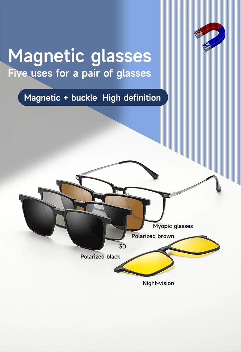 VKYEE, nuevas gafas de sol polarizadas con Clip magnético para hombres y mujeres, gafas de lectura ópticas, se pueden personalizar con prescripción F93006